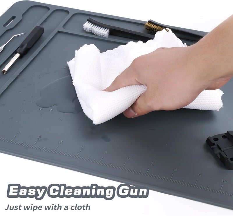 CKPART Rifle Gun Cleaning Mat, Anti-Slip Rubber Tactical Magnetic Mat, Gun Maintenance Mat,Gun Maintenance Mat for Gun Cleaning Kits 36" x 12" - Image 4
